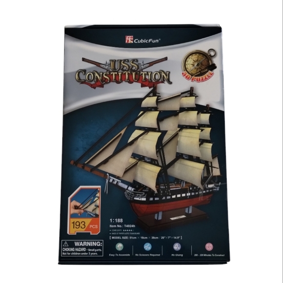 USS Constitution 3D Puzzle - Picture 1 of 6